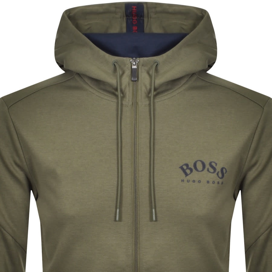 Alternative Image for ProductBOSS Saggy Full Zip Hoodie Khaki2